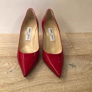 Jimmy Choo Agnes Red Patent Heels Size 6.5 / 36.5